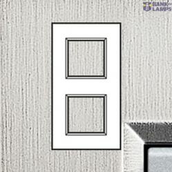 Cover Plate LivingLight 2×2 Modules Layout, 71MM, Brushed Steel, Stainless steel