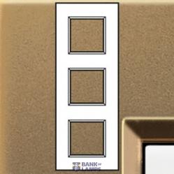 LL - cover plate 2x3P 71mm shiny bronze