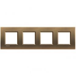 LL - cover plate 2x4P 71mm shiny bronze
