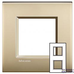 LL - COVER PLATE 2X2P 71MM GOLD MAT