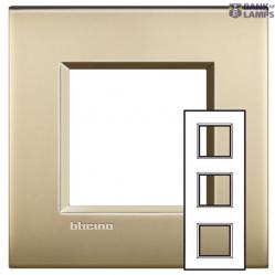 LL - cover plate 2x3P 71mm gold mat
