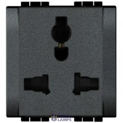 Socket outlet Livinglight 2P+E US type 1M anthracite
