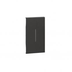 Lightable Key Cover Living Now 2 Modules, IP20, Black, IK04, Thermoplastic