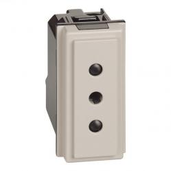 L.NOW - socket 2P+E 10A 250Vac sand