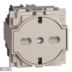 L.NOW-flat socket 16A Ger-Ita std sand