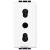Socket 2P+T 10/16A 250 Vac - centre distance 19mm and 26mm - shielded tulip contacts - white