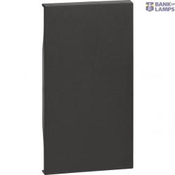Cover plate LivingNow blank 2-module black