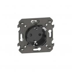 Socket Outlet Living Now 1.5A, Schuko, Black