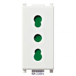 2P+E 16A P17/11 outlet white