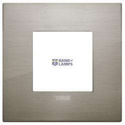Classic plate 2M metal brushed inox