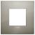 Classic plate 2M metal brushed inox