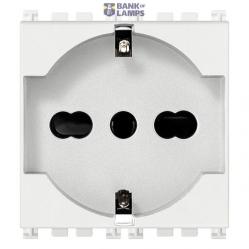 2P+E 16A universal outlet white