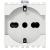 2P+E 16A universal outlet white