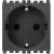 2P+E 16A German SICURY outlet grey