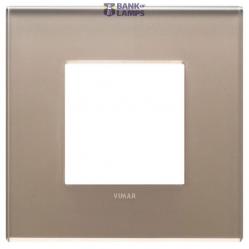 Plate 2M mirror glass opal brown