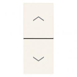 Two interlocked NO+NO 10A button white