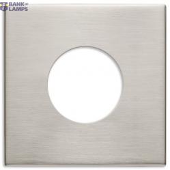 Plate 2M f/socket metal brushed nickel
