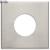 Plate 2M f/socket metal brushed nickel