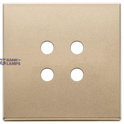 Plate 2Mx4 Tondo satin gold
