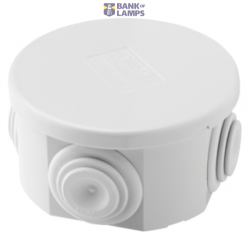 JUNCTION BOX WITH PLAIN PRESS-ON LID - IP44 - INTERNAL DIMENSIONS Ø 65X35 - WALLS WITH CABLE GLANDS - GREY RAL 7035