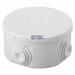 JUNCTION BOX WITH PLAIN PRESS-ON LID - IP44 - INTERNAL DIMENSIONS Ø 80X40 - WALLS WITH CABLE GLANDS - GREY RAL 7035