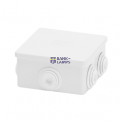JUNCTION BOX WITH PLAIN PRESS-ON LID - IP44 - INTERNAL DIMENSIONS 80X80X40 - WALLS WITH CABLE GLANDS - GREY RAL 7035