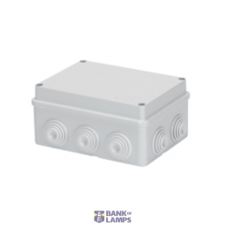 JUNCTION BOX WITH PLAIN SCREWED LID - IP55 - INTERNAL DIMENSIONS 150X110X70 - WALLS WITH CABLE GLANDS - GREY RAL 7035