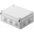 JUNCTION BOX WITH PLAIN SCREWED LID - IP55 - INTERNAL DIMENSIONS 190X140X70 - WALLS WITH CABLE GLANDS - GREY RAL 7035