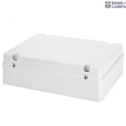 JUNCTION BOX WITH PLAIN SCREWED LID - IP56 - INTERNAL DIMENSIONS 380X300X120 - SMOOTH WALLS - GREY RAL 7035
