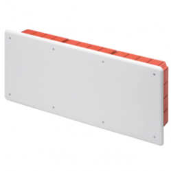 JUNCTION AND CONNECTION BOX - FOR BRICK WALLS - WITH DIN RAIL - DIMENSIONS 516X202X90 - WHITE LID RAL9016