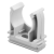 SHOCKPROOF POLYMER SADDLE SNAP CLIP - FOR EXTERNAL CONDUITS Ø 20MM - GREY RAL 7035