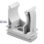 SHOCKPROOF POLYMER SADDLE SNAP CLIP - FOR EXTERNAL CONDUITS Ø 25MM - GREY RAL 7035