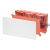 JUNCTION AND CONNECTION BOX FOR SIDE-BY-SIDE ASSEMBLY FOR UPRIGHTS - DIMENSIONS 520X260X121 - PLAIN PLUMBABLE LID - WHITE RAL9016