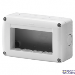 PROTECTED ENCLOSURE FOR SYSTEM DEVICES - 4 GANG - RAL 7035 GREY - IP40