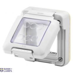 COMBI IN - WATERTIGHT CAP 2 MODULES - SYSTEM - IP55 - GRIGIO RAL 7035