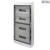 DISTRIBUTION BOARD WITH PANELS WITH WINDOW AND EXTRACTABLE FRAME - PRE- ARRANGED FOR TERMINAL BLOCK - (18X4) 72M IP65