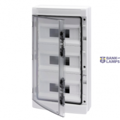 DISTRIBUTION BOARD WITH PANELS WITH WINDOW AND EXTRACTABLE FRAME - PRE- ARRANGED FOR TERMINAL BLOCK - (12X3) 36M IP65
