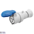 STRAIGHT CONNECTOR HP - IP44/IP54 - 2P+E 16A 200-250V 50/60HZ - BLUE - 6H - SCREW WIRING