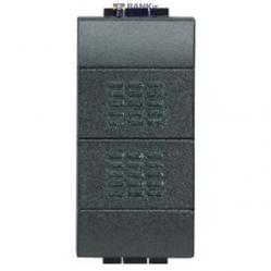Push Button Livinglight Double NO 1 Module Anthracite