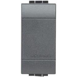 Living Light - blank plate 1mod - black - plastic - IP20