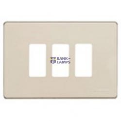 Cover plate 3 modules for rectangular box - resin - for support 503R