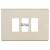 Cover plate 3 modules for rectangular box - resin - for support 503R