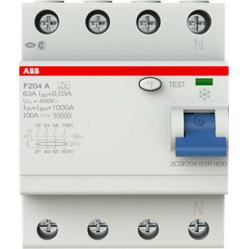 F204 A-63/0.3 Residual Current Circuit Breaker 4P A type 300 mA