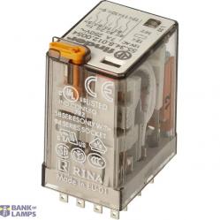 General Purpose Relay Finder 55.34 4CO 7A 12VAC LED Test Button Mechanical Indicator