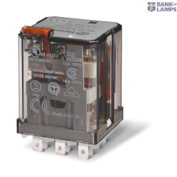 Power Rel.+Faston 187 3RT 16A/24VDC/AgCdO/Test button/Mech.ind. (62.33.9.024.0040)