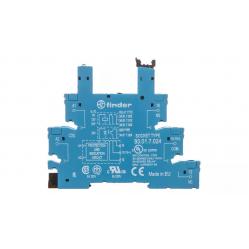 Screw socket blue 6+12+24VDC for 35mm.rail, 34.51/81 (93.01.7.024)