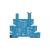 Screw socket blue 6+12+24VDC for 35mm.rail, 34.51/81 (93.01.7.024)