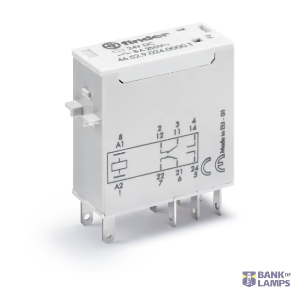 46.52.9.024.5000T Relay Switching current (max.): 8 A 2 change-overs