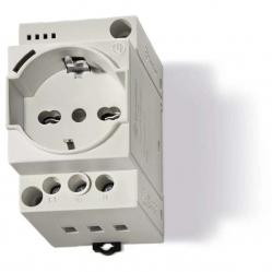 Power outlets for electrical enclosures, grey, with LED (7U.00.8.230.0010)
