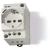 Power outlets for electrical enclosures, grey, with LED (7U.00.8.230.0010)